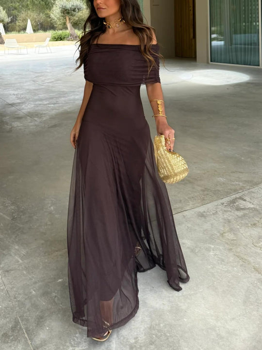Robe Mystère Bohème – Transparence Chocolat