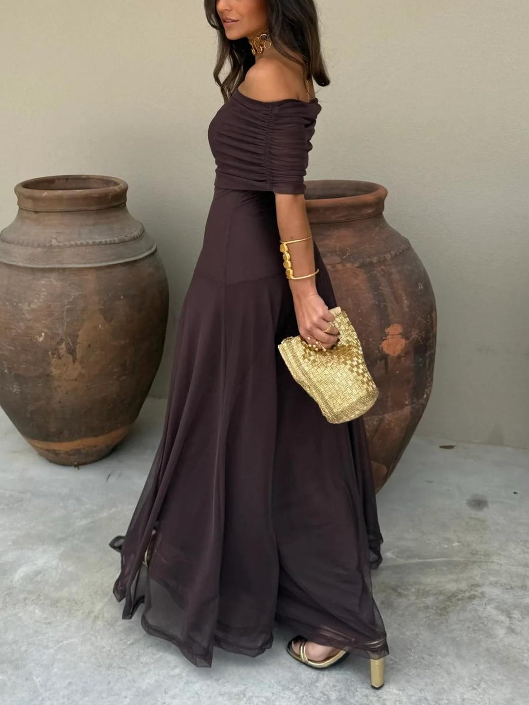 Robe Mystère Bohème – Transparence Chocolat