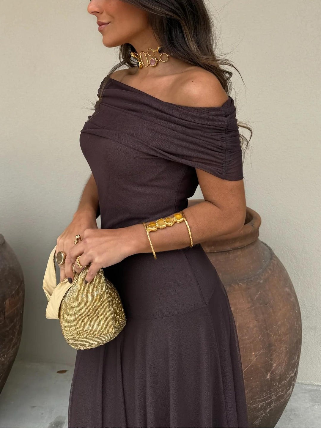 Robe Mystère Bohème – Transparence Chocolat