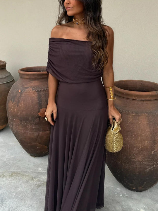 Robe Mystère Bohème – Transparence Chocolat