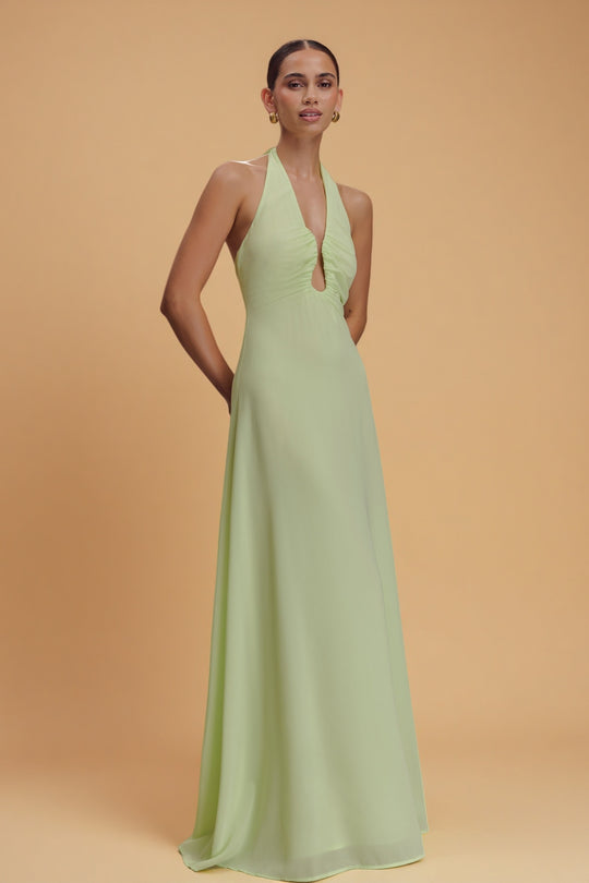 Malakhai – Pastel Green Halter Dress