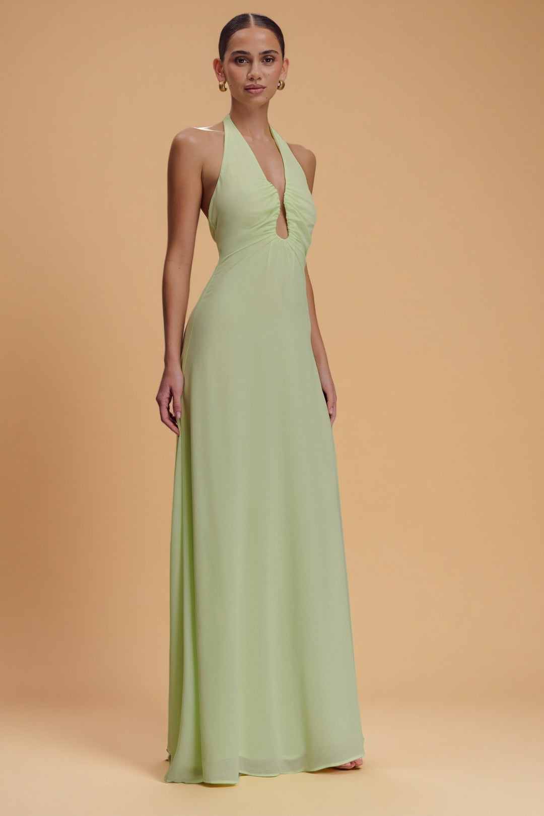 Malakhai – Pastel Green Halter Dress