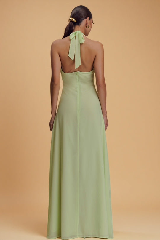 Malakhai – Pastel Green Halter Dress