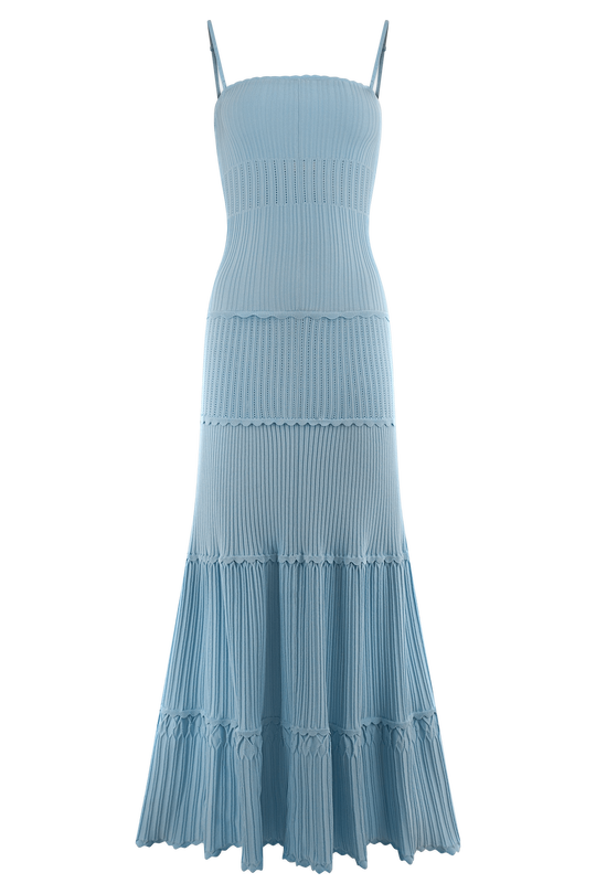 Finley Knit Dress – Cornflower Blue