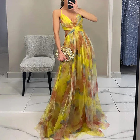 Robe Éthérée Aquarelle – Fluidité Bohème en Couleurs Pastel
