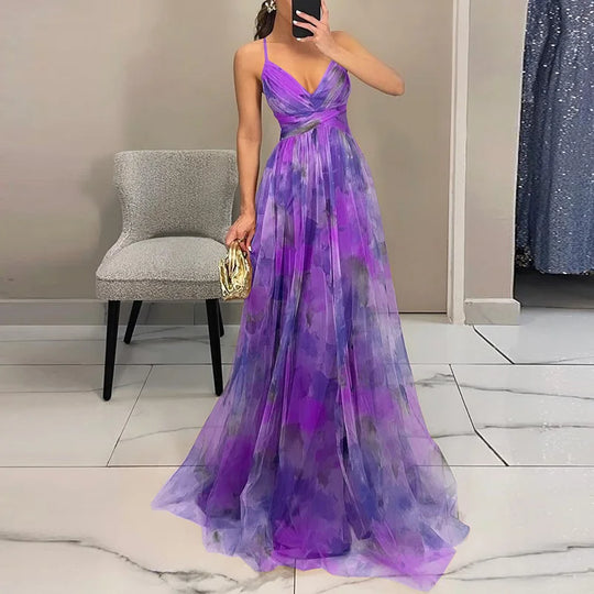 Robe Éthérée Aquarelle – Fluidité Bohème en Couleurs Pastel