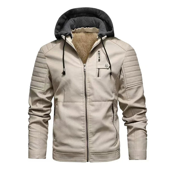 Enzo™ | Veste biker avec capuche amovible