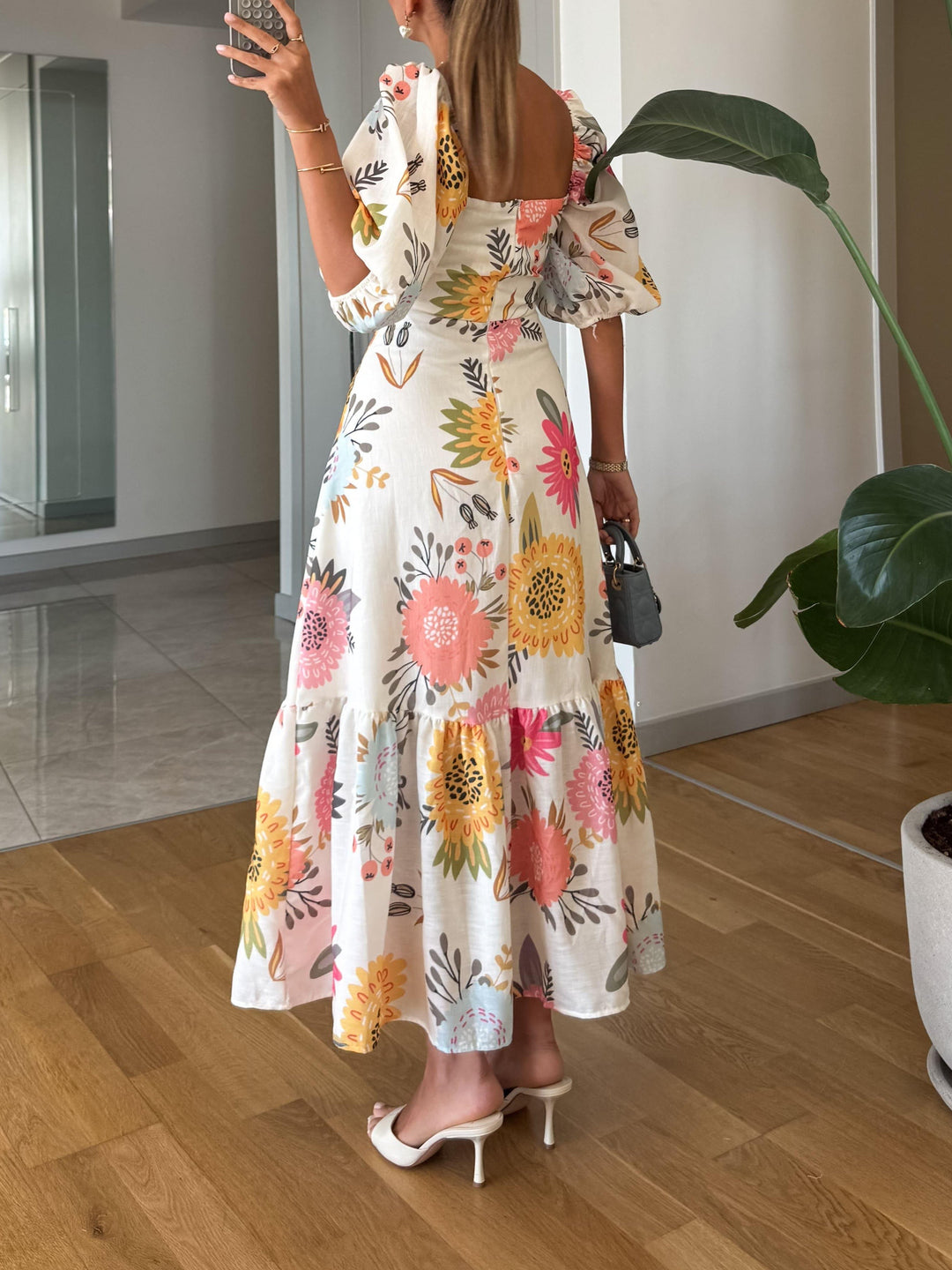 Robe Jardin d’Été – Élégance Florale & Esprit Bohème