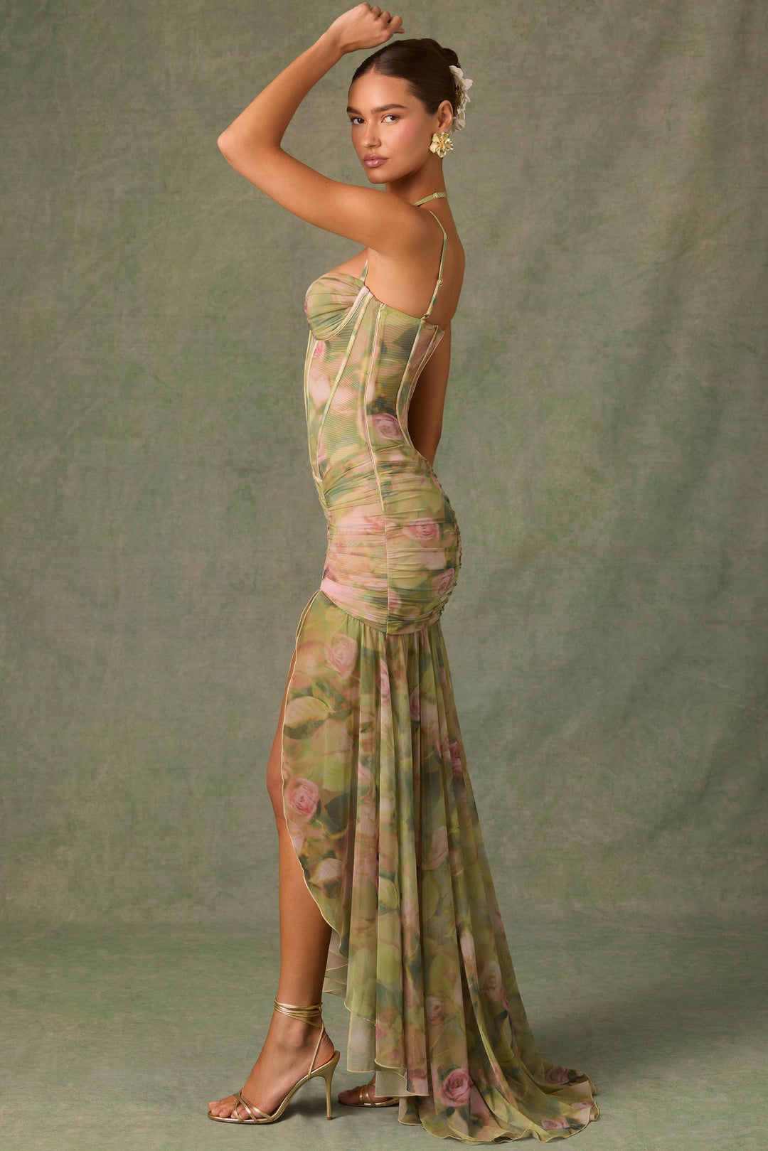 Robe Jardin d’Été – Corset Romantique Fleurs Pastel