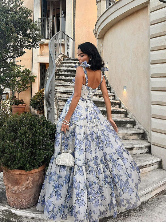 Robe Dolce Vita Fleurie – Bleu & Rose Antique
