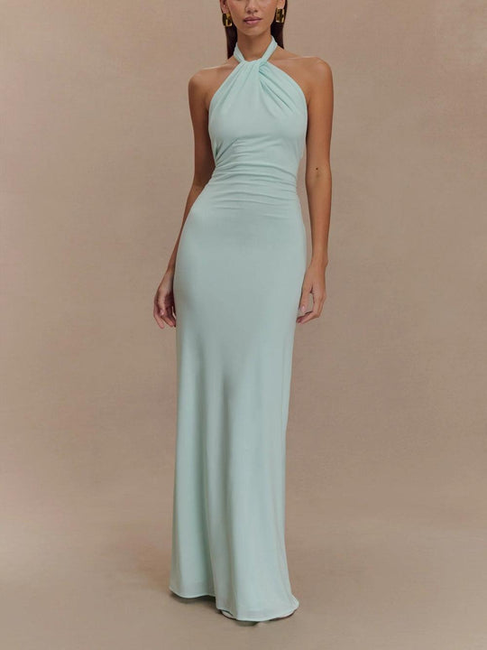 Robe Nuit d’Écume – Élégance Minimaliste au Dos Nu