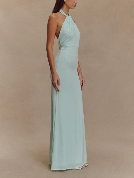 Robe Nuit d’Écume – Élégance Minimaliste au Dos Nu