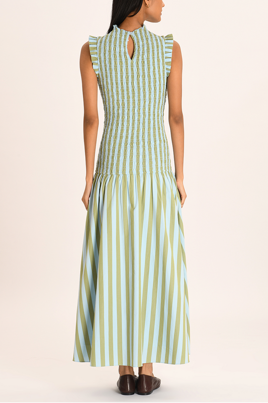 Robe Riviera – Rayures Élancées & Silhouette Sculptée