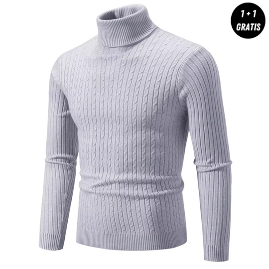 Victor| Pull chaud en maille avec col roulé