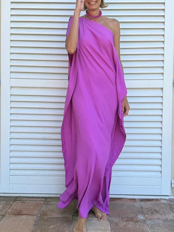 Robe Élégance Ondulée – Noire Asymétrique