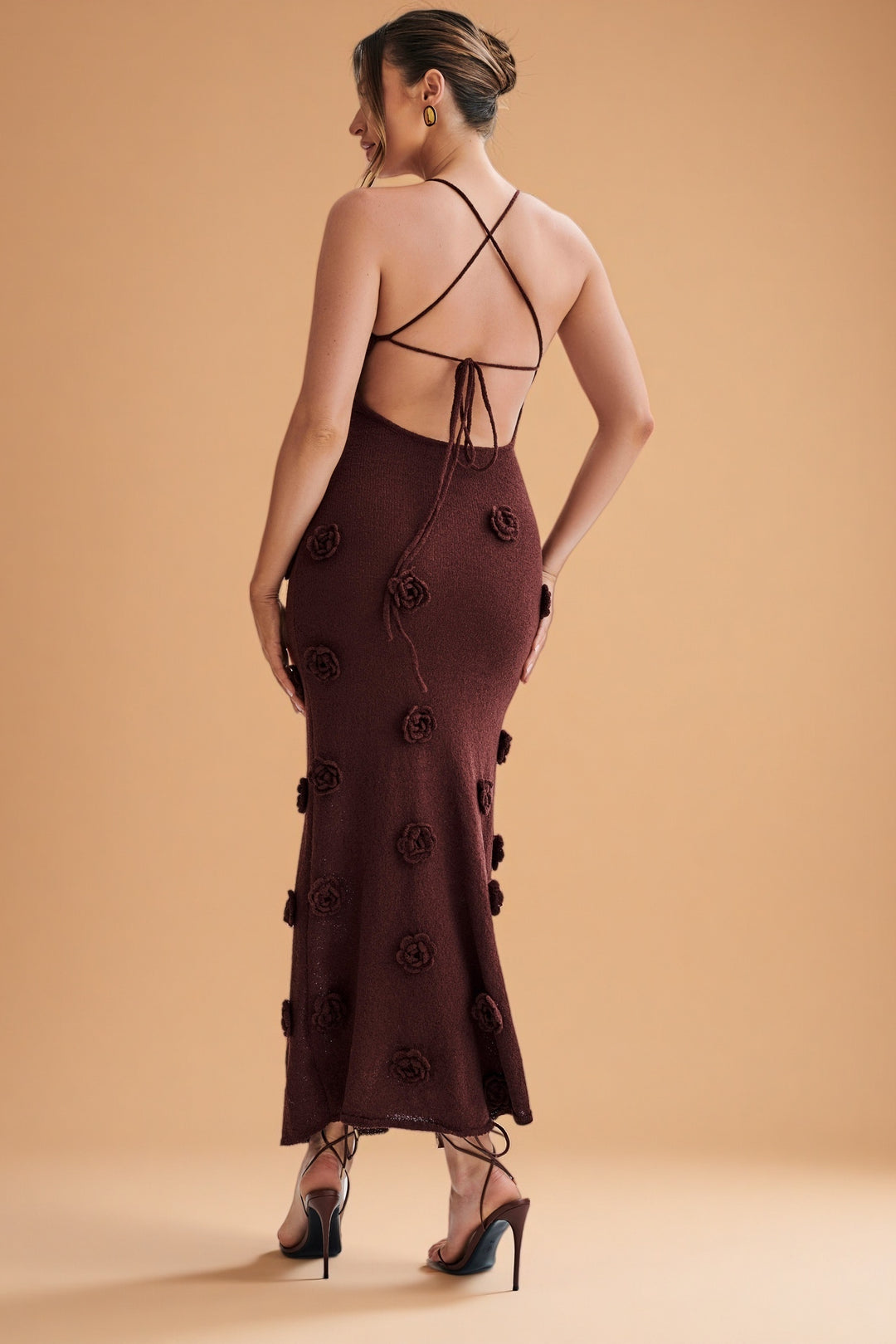 Suki Bloom Knit Dress – Plum