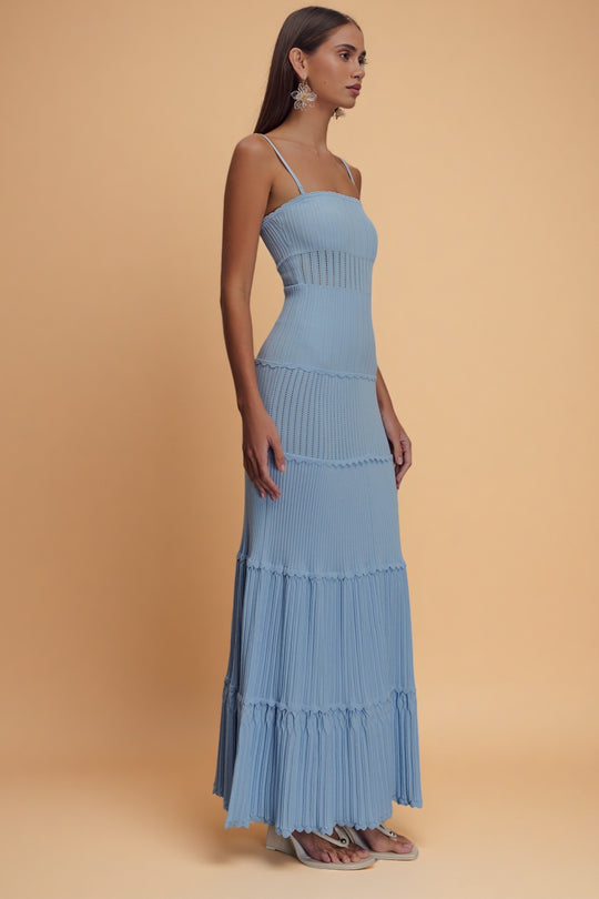 Finley Knit Dress – Cornflower Blue