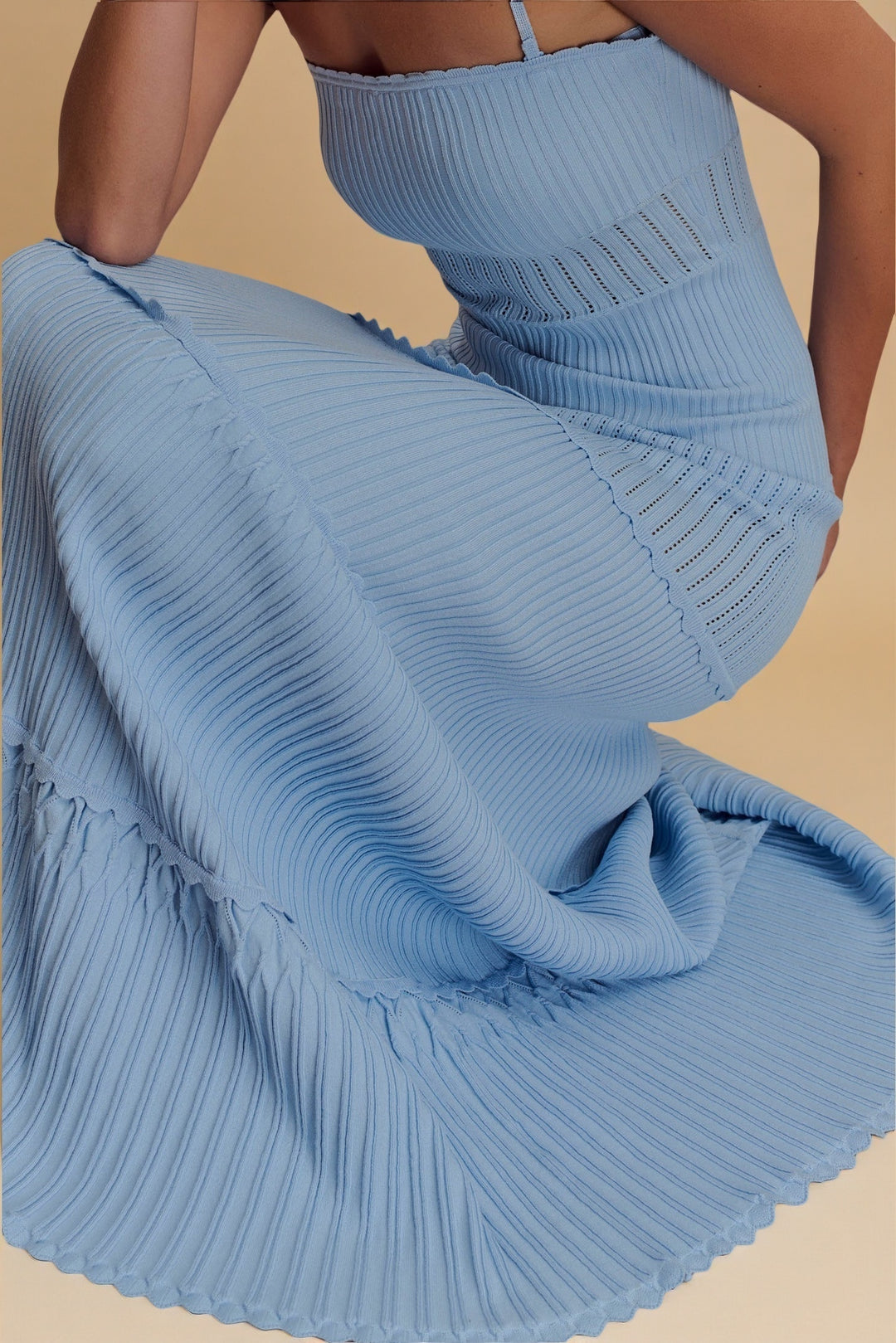 Finley Knit Dress – Cornflower Blue