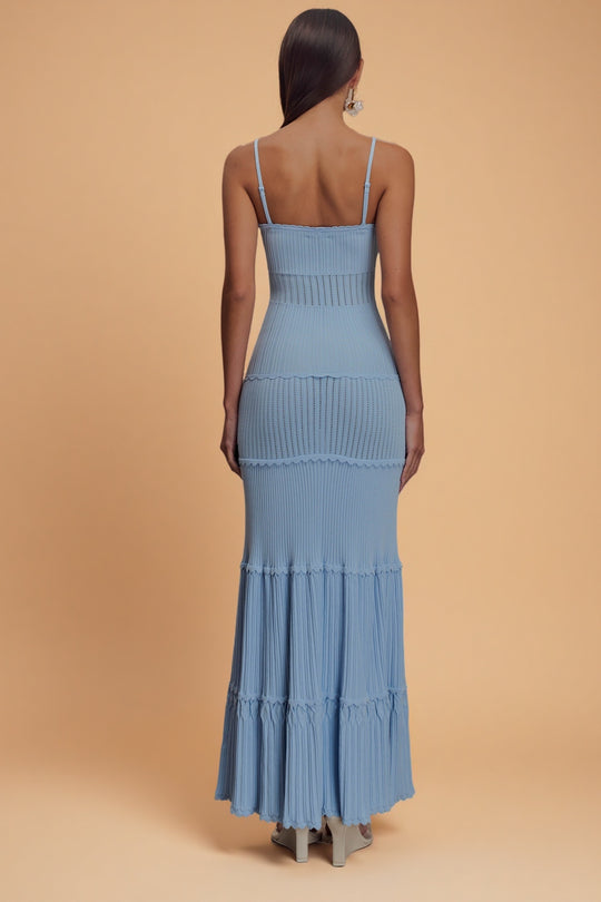 Finley Knit Dress – Cornflower Blue