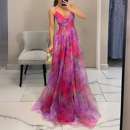 Robe Éthérée Aquarelle – Fluidité Bohème en Couleurs Pastel