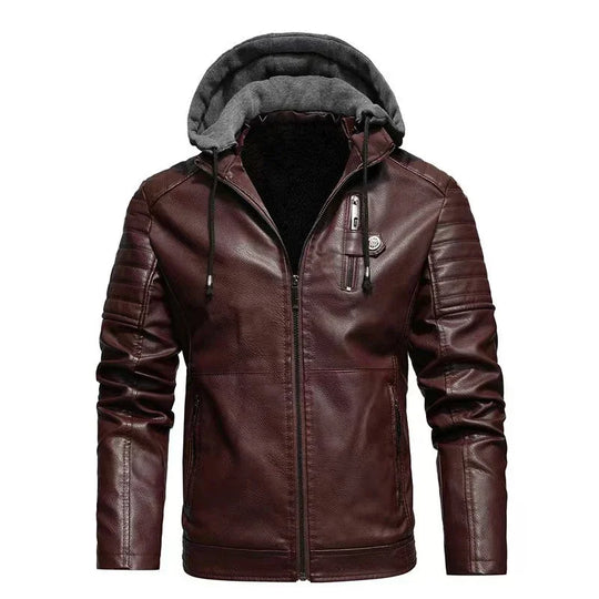 Enzo™ | Veste biker avec capuche amovible
