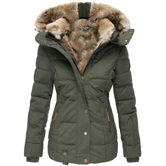 Zola | Manteau d'hiver chaud avec doublure en fourrure